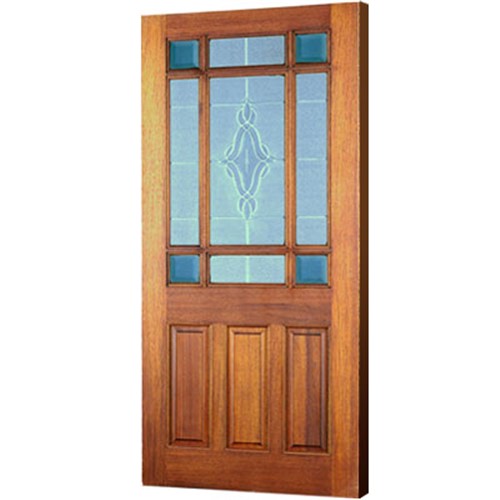 Mahogany Downham Bleu Exterior Door