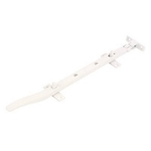 White window stay and fixings