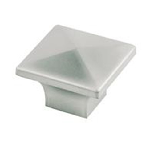 Square knob matt chrome 32in. pack of 5