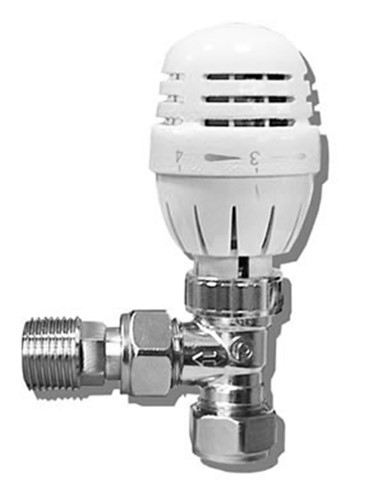 Dual Flow Thermostatic Radiator Valve 15in. Chrome