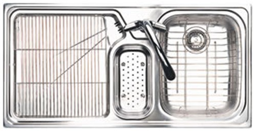 Lausanne 1.5 Bowl Stainless Steel 1000in. x 500in.