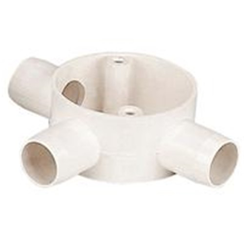 3 way terminal box round conduit