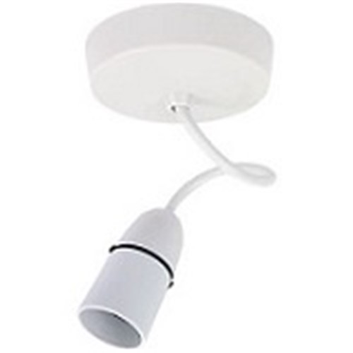 Plug-in Ceiling Rose 3 pin with 2m of 3 core cable white