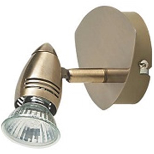 Brass fixed with 50w HiSpot E550 mains voltage halogen lamp