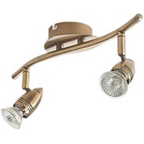 Brass tiltable with 50w HiSpot E550 mains voltage halogen lamp