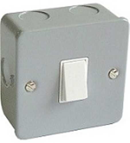 Metalclad 1 Gang 1 Way Light Switch