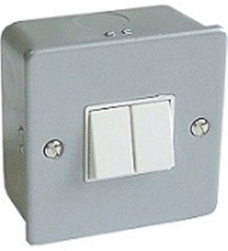 Metalclad 2 Gang 2 Way Light Switch
