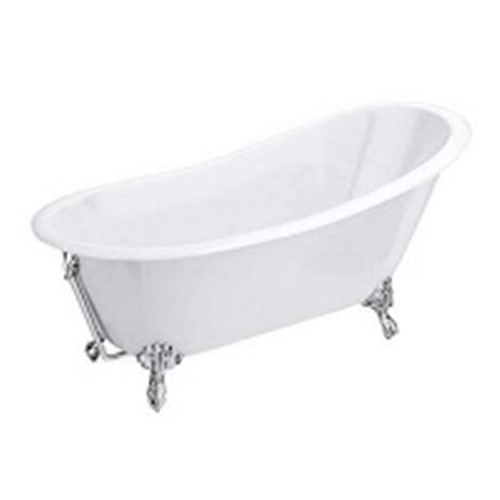 Sandringham Roll Top Bath with cast iron feet (White)