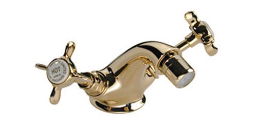 Basin monobloc with pop up waste chromium plate